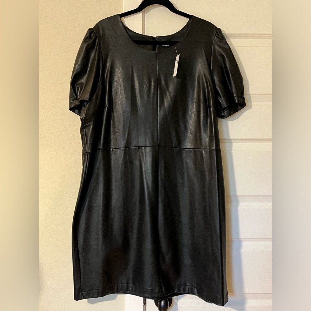 Plus size pleather mini dress, size 3X